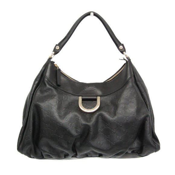 Gucci Abby 189833 Women's GG Leather Shoulder Bag Black - Picture 1 of 15